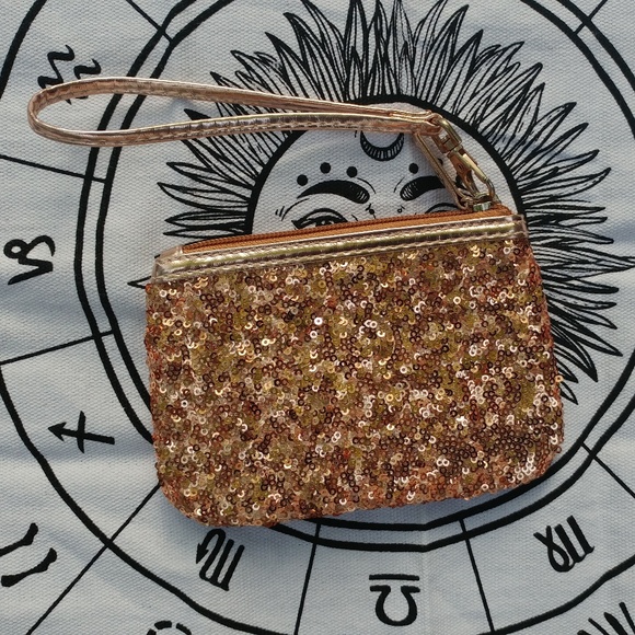 Charmie Charie Rose Gold Sequin Coin Purse - Picture 3 of 6